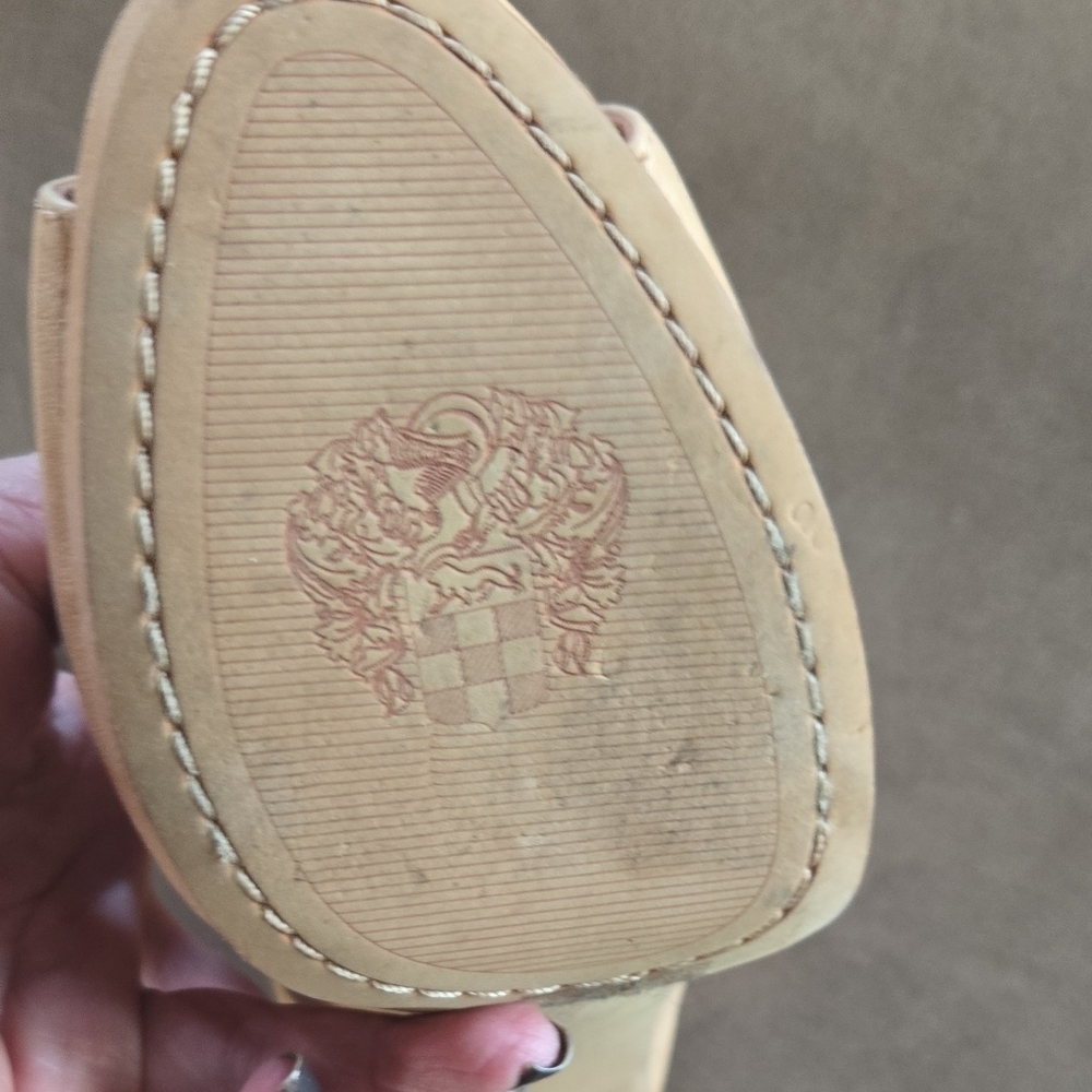 Vince Camuto Cream Peep-Toe Heeled Boots - Picture 4 of 5